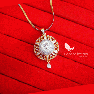 AD64, Daphne Zircon Flower Pendant for Cute Anniversary Gifts