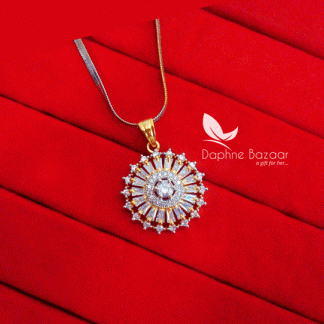 AD65, Daphne Zircon Flower Pendant for Cute Anniversary Gifts