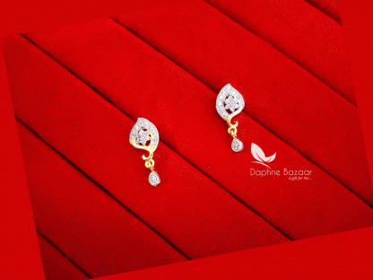 HC321, Daphne Leafy Zircon Earrings