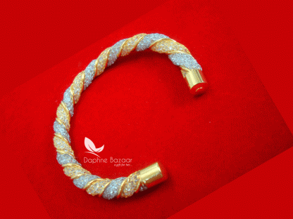 BR55, DAPHNE TWO TONE BRACELET WITH EMBEDDED FOR WOMEN, STRONG AND HIGH QUALITY