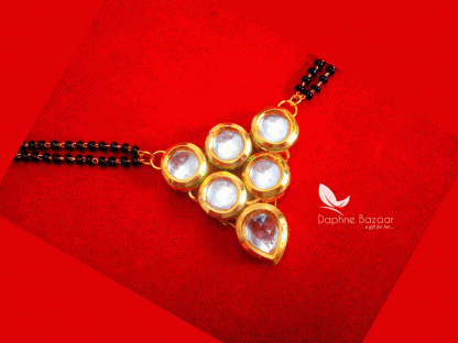 ME39 Daphne Bollywood Glitz Kundan Work Mangalsutra For Women