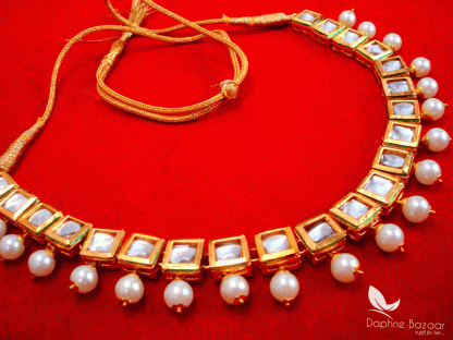 NC57, Traditional Pearl Kundan Necklace Set, for Women