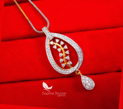 PN16, Daphne Flora Premium Quality Zircon Pendant Gift for Wife