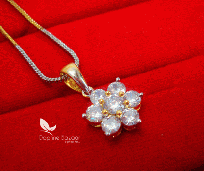 PN23, Daphne Flora Premium Quality Zircon Pendant Gift for Wife