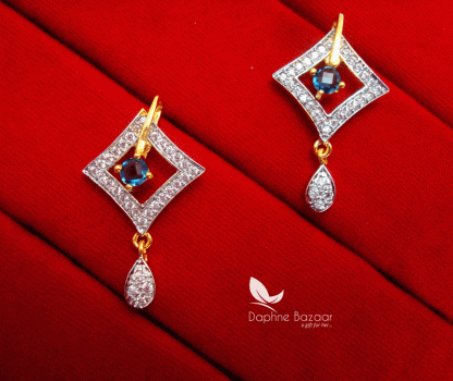 PN24, Daphne Firoza Fascination Premium Quality Zircon Earrings Gift for Wife