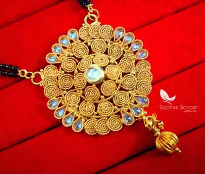 S78, Daphne Handmade Golden Mangalsutra for Women, Gift for WifeS78, Daphne Handmade Golden Mangalsutra for Women, Gift for Wife