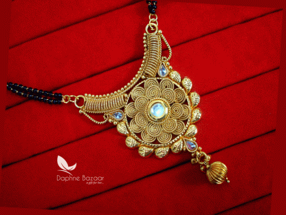 S80, Daphne Handmade Golden Mangalsutra Set for Women, Gift for Wife