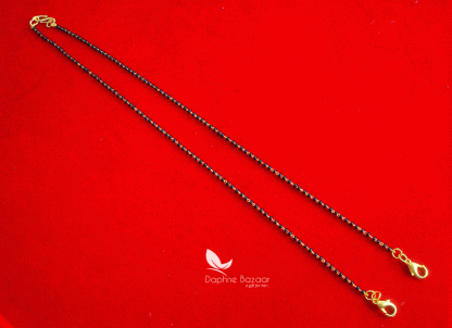 Daphne Single Line Mangalsutra Chain With Fish Hooks, Easy To Install