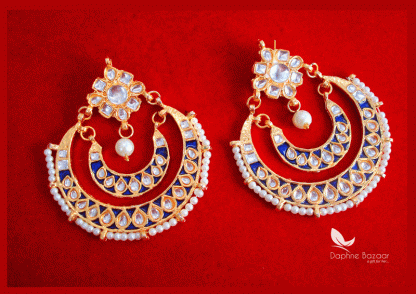 KE42, Bollywood Fashion Gold Plated Kundan Earrings For Women