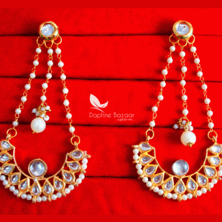 KE54, Daphne Handmade Kundan Earrings With Pearl for women