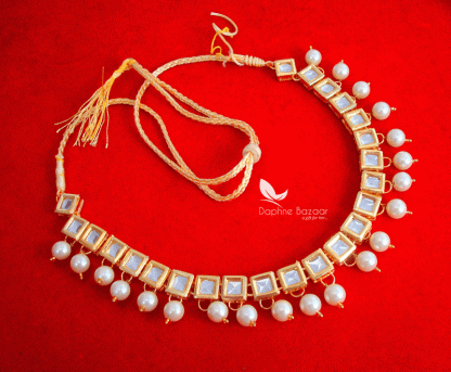 NC61, Traditional Pearl Kundan Necklace Set , for Women