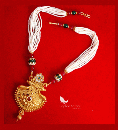 NC65, Daphne Polki Kundan Multi Color Stone Necklace
