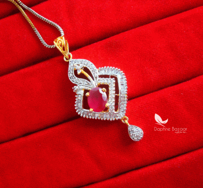 PN29, Daphne Pink Premium Quality Zircon Pendant Gift for Wife