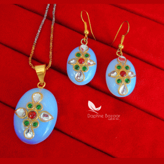 PN42, Daphne Blossom Multicolor Pendant With Earrings, Gift for Wife