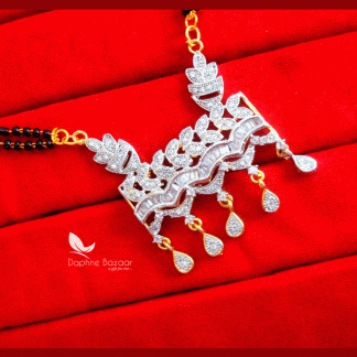 S84, Daphne Silver Art Zircon Mangalsutra set for Women