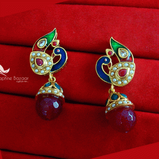 ZE48, Daphne Multicolour Meena Pearl With Droplet Earrings, Gift For friend