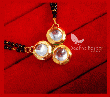 ME40 Daphne Bollywood Style Fascinating Kundan Work Mangalsutra Karwa Chauth Special For Wife-view 2