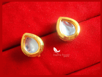 S86, Daphne Bollywood Actress Chandni Kundan Style Earrings for Women