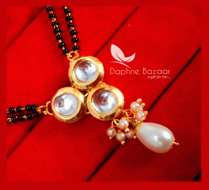 S87, Daphne Bollywood Actress Chandni Kundan Style Mangalsutra Karwa Chauth Special For Women