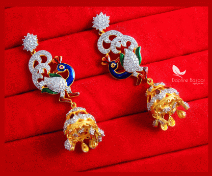 ZE50, Daphne Multicolour Meena Earring With Jhumki Style, Gift For friend-view 2