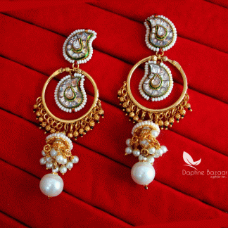 ZE77 Daphne White Droplet Earrings Karwa Chauth Special For Wife