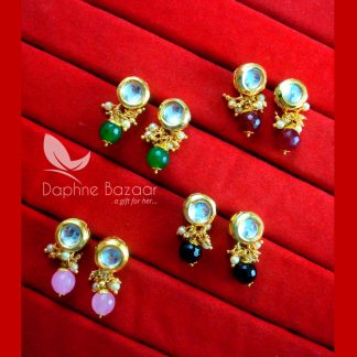 CKE62345, Super Saver Four Pairs of Circle Kundan Tops for Women, Best Gift For Wife