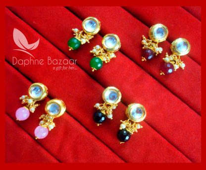CKE62345, Super Saver Four Pairs of Circle Kundan Tops for Women, Best Gift For Wife-view2