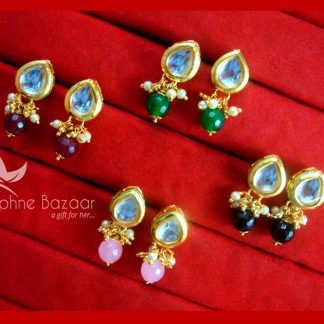 CKE66789, Super Saver Four Pairs of Leaf Kundan Tops for Women, Best Gift For Wife