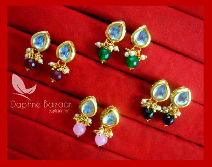 CKE66789, Super Saver Four Pairs of Leaf Kundan Tops for Women, Best Gift For Wife