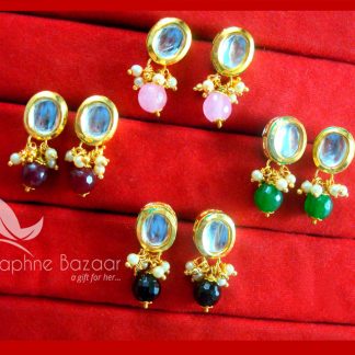 CKE70127, Super Saver Four Pairs of Oval Kundan Tops for Women, Best Gift For Wife-view2