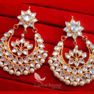 KE30 Bollywood Fashion Gold Plated Kundan Earrings For Women