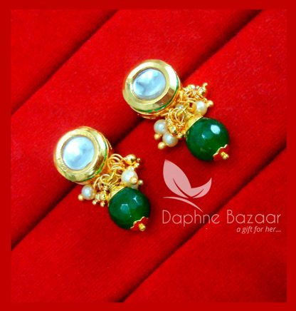 KE62, Daphne Green Circle Shape Kundan Tops For Women, Best Gift For Girlfriend