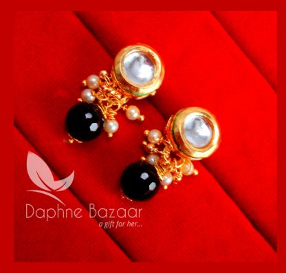 KE63, Daphne Black Circle Shape Kundan Tops For Women, Best Gift For Girlfriend -view2