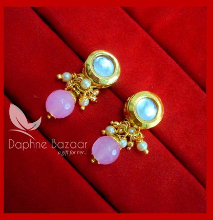 KE64, Daphne Baby Pink Circle Shape Kundan Tops For Women, Best Gift For Girlfriend