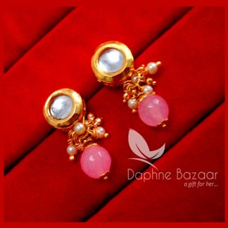 KE64, Daphne Baby Pink Circle Shape Kundan Tops For Women, Best Gift For Girlfriend -view2