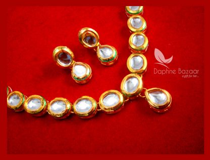 NC70 Traditional Kundan Necklace Set with Earrings Diwali Special For Women