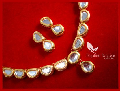 NC71 Traditional Kundan Necklace Set with Earrings Diwali Special For Women-view2