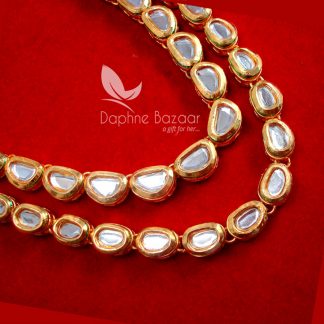 NC72 Traditional Double Line Kundan Necklace Diwali Special For Women-closer view