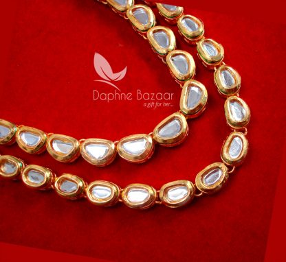 NC72 Traditional Double Line Kundan Necklace Diwali Special For Women-closer view