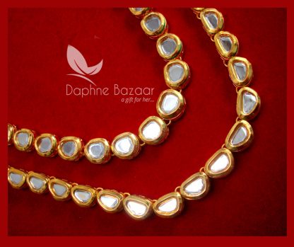 NC73 Traditional Double Line Kundan Necklace Diwali Special For Women-closer view