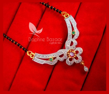 S88, Daphne Zircon Flower Mangalsutra for Women, Best Diwali Gift For Women