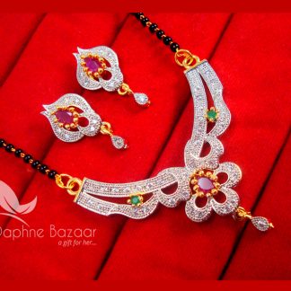 S88, Daphne Zircon Flower Mangalsutra set for Women, Best Diwali Gift For Women