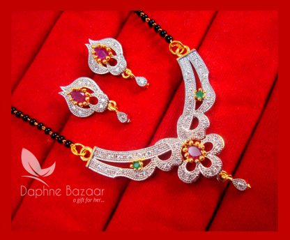 S88, Daphne Zircon Flower Mangalsutra set for Women, Best Diwali Gift For Women
