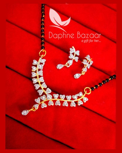 S89, Daphne Zircon Heart Shape Mangalsutra Set Diwali Special For Women