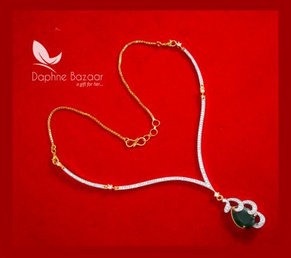 CBU33, Super Saver Four Items Zircon Green Party Wear Necklace
