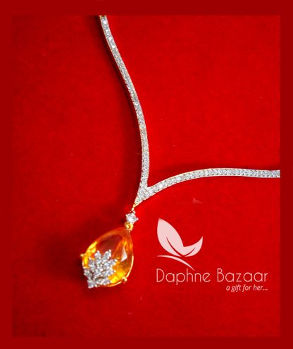 CBU35, Super Saver Four Items Zircon Amber Party Wear Necklace-1