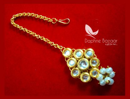 MAG66, Daphne Traditional Kundan Carving Maang Tikka with Pearls Thanksgiving Special