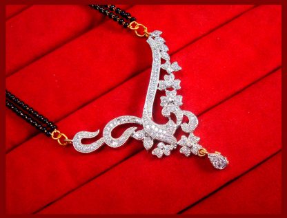 MS87 Daphne Zircon Designer Flora Mangalsutra for Women Thanksgiving Celebration