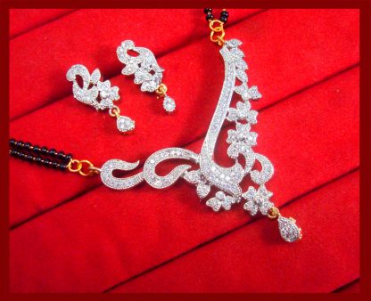 MS87 Daphne Zircon Designer Flora Mangalsutra set for Women Thanksgiving Celebration