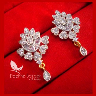 S90, Daphne Silver Art Zircon Earrings for Women